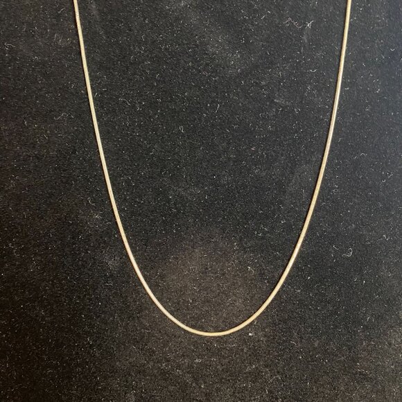 18" Snake Chain Necklace Possibly Silver-Plated Vintage Jewelry - Picture 3 of 5